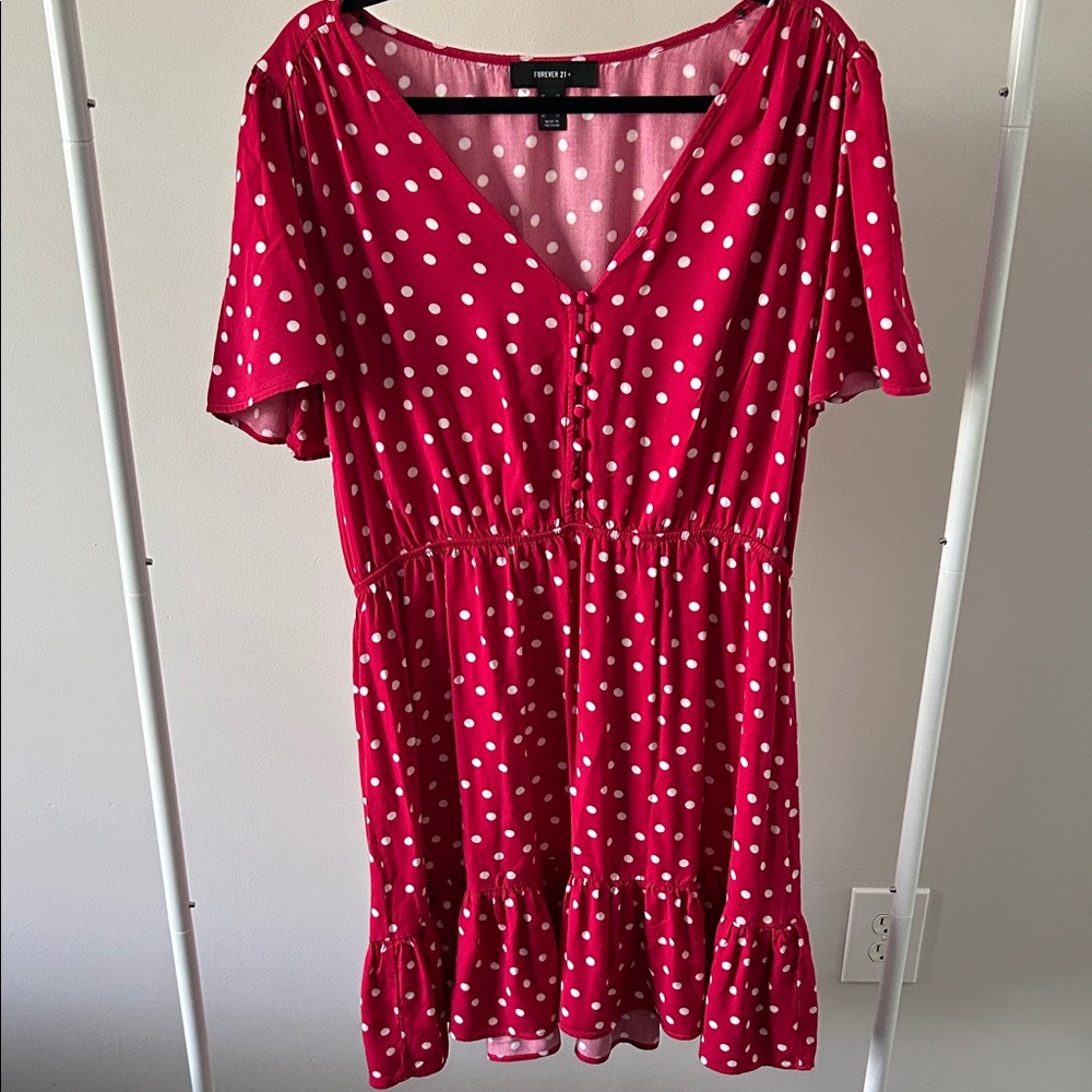 Forever 21 Pink Polka Dot Mini Dress